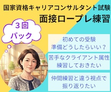 ３回パック |キ ャリコン実技試験のCL役やります オールＡ合格のキャリコンが様々なケースで面接対策をサポート！