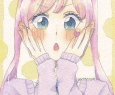 SNS用アイコンを透明水彩で描き原画をお送りします イメージ1
