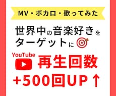 世界中の音楽好きに宣伝し再生回数500回増やします イメージ1