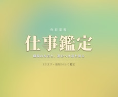 仕事鑑定【限定価格】1万文字で即日占います 色彩霊視で、転職・職場の人間関係での進むべき道を鑑定します