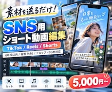 素材を送るだけ！SNS用ショート動画を編集します イメージ1