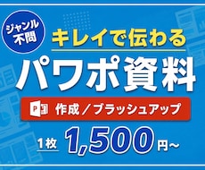 業界問わず！伝わるパワーポイント資料作成いたします 社内資料、プレゼン資料、営業資料などをキレイで伝わる資料に！