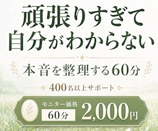 頑張りすぎて自分が分からない悩みを整理します 400名以上をサポート｜本音と思い込みを紐解く60分