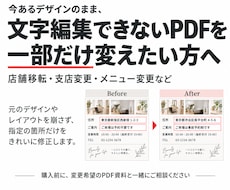 編集できないPDFの文字や画像を部分修正します イメージ1
