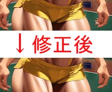 AIイラスト、手足や服や背景の修正をします