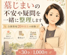 墓じまいの不安や疑問を一緒に整理します イメージ1