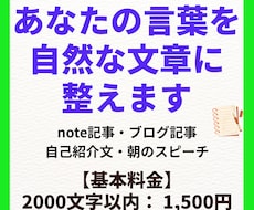 あなたの文章を読みやすく自然な文章へ整えます イメージ1
