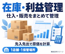 スプレッドシートで在庫と利益を管理します イメージ1