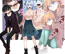 TRPGやIRIAM用の少年少女の立ち絵作成します イメージ1
