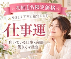 先着者一名値段！仕事運・適職・才能を鑑定します イメージ1