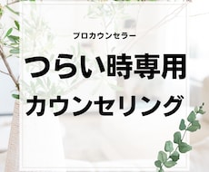 こころが、つらく苦しい人のカウンセリングを致します 不安を大きくしないで下さい。話す事で、癒されていきます。