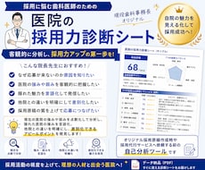 あなたの医院の【採用力】診断します 採用時における医院の強みや弱みを知る自院分析ツール