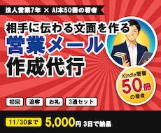 法人営業7年が営業メールを作成代行します 初回・追客・お礼の3通セット｜AI本50冊の著者