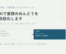 AIで業務のめんどうを自動化します イメージ1