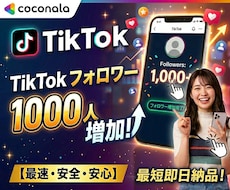 格安でTikTok フォロワー増やします イメージ1