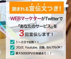 宣伝文付き！TwitterでURLを3回拡散します ブログ・商品・サービス・動画等を広めるお手伝いをします！