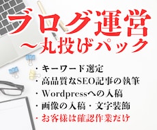 プロがブログ運営のサポート（丸投げOK）をします キーワード選定・記事執筆・入稿（画像・文字装飾）・修正対応