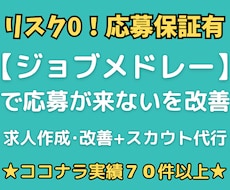ジョブメドレーの求人作成･改善＆スカウト代行します ★医療介護福祉の求人応募増！応募0なら2週間無料延長保証付き