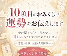 全10項目の運勢おみくじをお届けします イメージ1