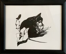 一枚の紙から切り絵を作ります イメージ1
