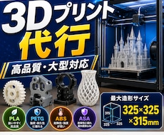 大型対応　3Dプリント出力代行します イメージ1