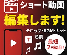 ショート動画編集／テロップ・BGM・カットします イメージ1