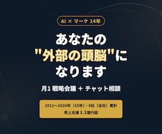 AI×マーケ14年のプロが月次で伴走ます イメージ1