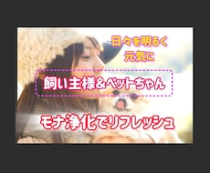 飼い主様とペットちゃん同時にモナ浄化致します イメージ1