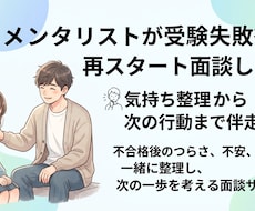 メンタリストが受験失敗後の再スタート面談します 気持ち整理から次の行動まで伴走