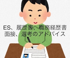 求人内容から採用人物像を読み解きアドバイスします ES、履歴書、職務経歴書の添削、面接アドバイスをおこないます
