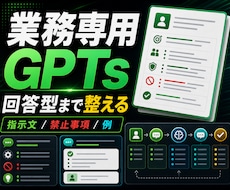 業務専用GPTsを設計作成します イメージ1