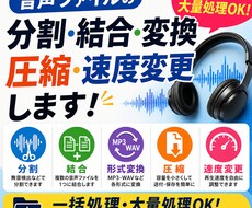 音声ファイルの分割結合・変換・圧縮・速度変更します イメージ1