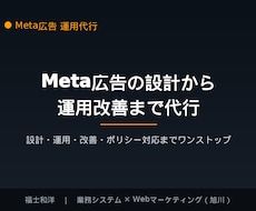 Meta広告の設計から運用改善まで代行します イメージ1