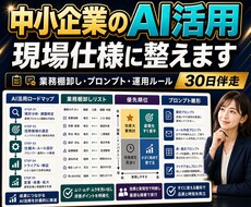 中小企業のAI業務改善を伴走します 30日で現場向けにAI活用整理