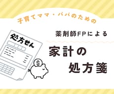 薬剤師FPが「家計の処方箋」をデータ納品します 家計を見える化。チャット相談＆診断シートで不安を解消