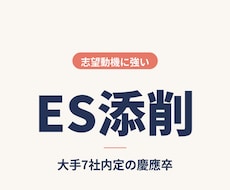 大手7社内定の慶應卒がESを添削します イメージ1