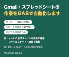 Gmailとシートの作業をGASで自動化します イメージ1