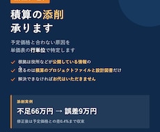 公共工事の積算を添削して不足原因を特定します イメージ1