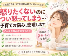 怒りたくないのに怒ってしまう子育て悩みを整理します イメージ1