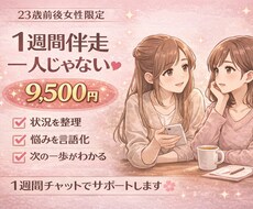 1週間チャット伴走します イメージ1