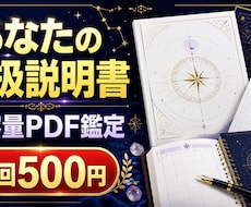 あなたの取扱説明書PDFを大容量で作成します 本質・強み・恋愛・仕事・人間関係を総合鑑定
