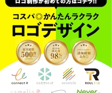 コスパ◎初心者の方へラクラクロゴデザインいたします イメージ1