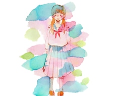 水彩でゆるっと淡い水彩イラスト作成します イメージ1