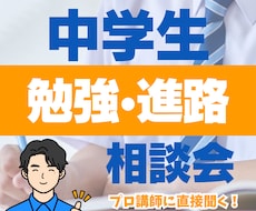 対象:中学生 - 勉強・進路相談を承ります