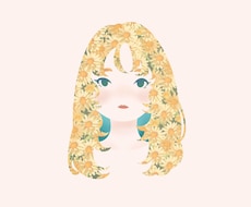 お好きな花を使った可愛らしい似顔絵を作成します イメージ1