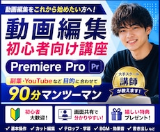 初心者に動画編集の基礎をマンツーマンで教えます イメージ1