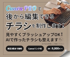Canvaで後から編集できるチラシを制作します 見やすくブラッシュアップ！AIで作ったチラシも整えます！