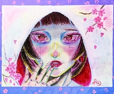 オリジナルキャラクター描きます オリジナルキャラクターのクレヨン画いかがですか？