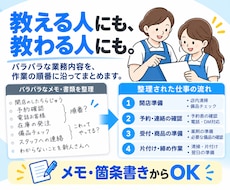 バラバラな業務内容を作業順に整理します イメージ1