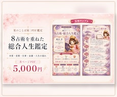8占術を重ねた総合人生PDF鑑定書を作成します イメージ1